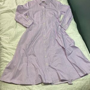 Talbots Striped L/S Maxi Dress Size 12 EUC